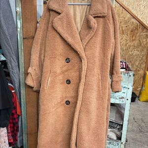 Cozy Tan Teddy Coat